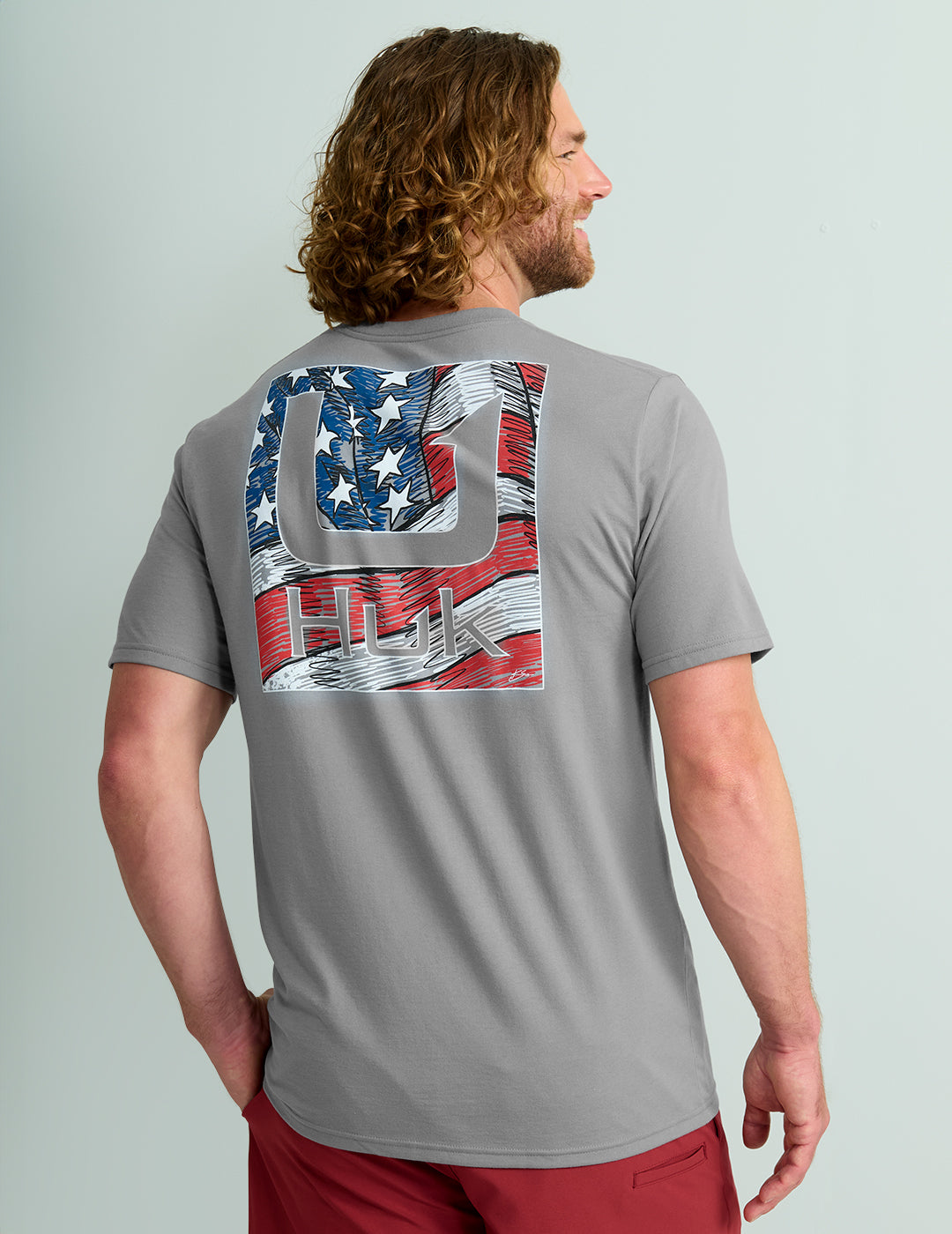 HUK Gear Men's Americana Sketch T-Shirts in Night Owl