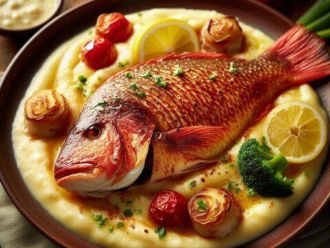 Pan-Seared Red Snapper with Creamy Crust Recipe