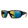 Men's Smith Hookset Fishing Sunglasses Matte Black/ Yellow Blue Polarchromic Lens