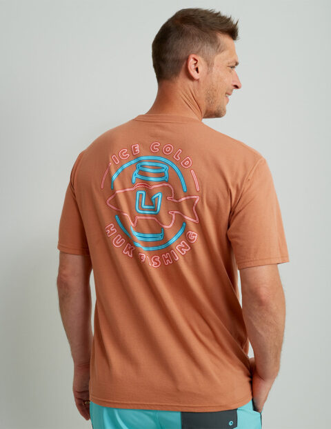 HUK Gear Men's Cold Bass T-Shirts in Sunburn