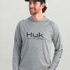 HUK Gear Men's Pursuit Performance Hoodie in Night Owl Heather