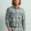 HUK Gear Men's Diamond Back Plaid Button-Down Shirts in Cypress Landing Plaid