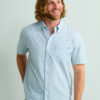 HUK Gear Men's Kona Button-Down Shirts in Harbor Mist Early Worm