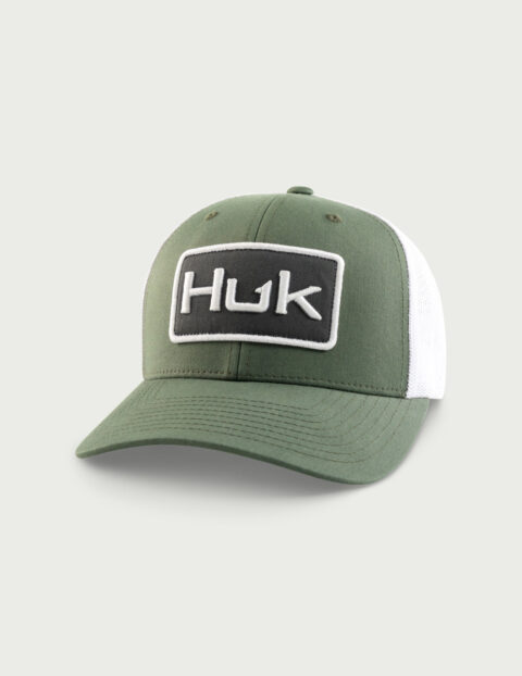 HUK Gear Men's Classic Logo Trucker Hat in Moss