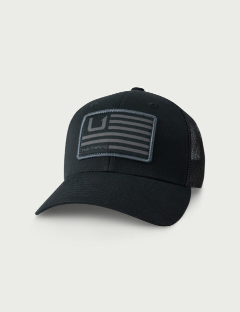HUK Gear Kids Huk And Bars Trucker Hat in Black
