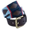 Pioneros Polo Belt – Navy/Pale Blue/Red Stripe